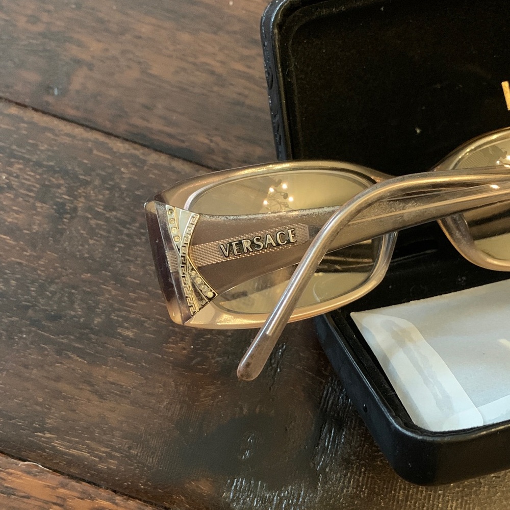 Versace Women's Silvery Purple Rectangular Glasse… - image 2